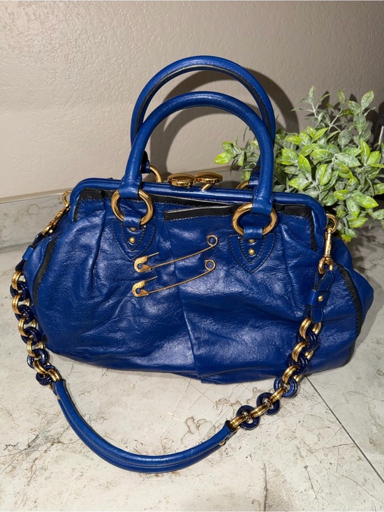 Marc Jacobs Handbags - MARC JACOBS Cobalt Blue Safety Pin Stam Handbag